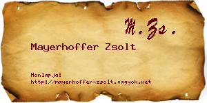 Mayerhoffer Zsolt névjegykártya