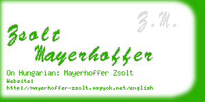 zsolt mayerhoffer business card